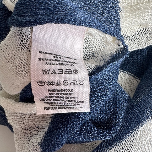 NEW W/TAGS Free People Lifesaver Pullover XS/S Blue Stripe Knit Dolman Oversized - Picture 11 of 14